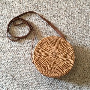Bali Woven Circle Bag